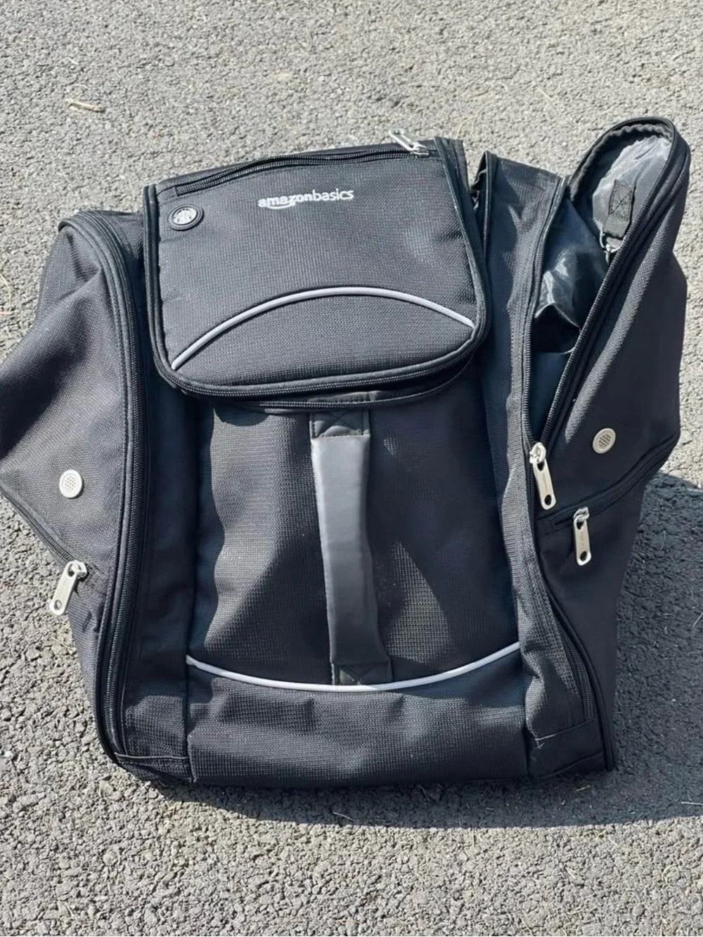 Black Amazon Ski Boot Travel Backpack